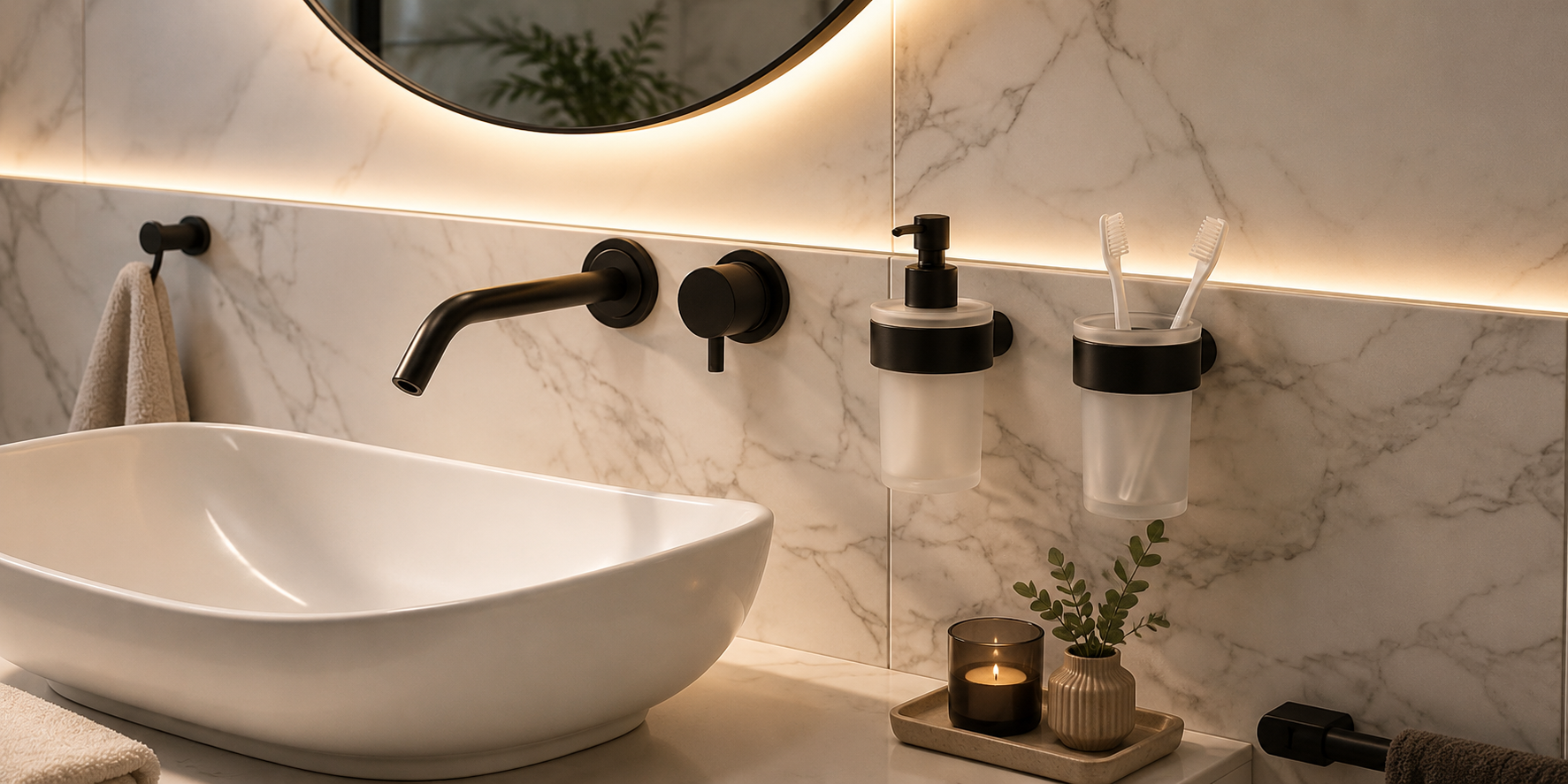Origins Living Gedy Pirenei soap dispenser and tumbler