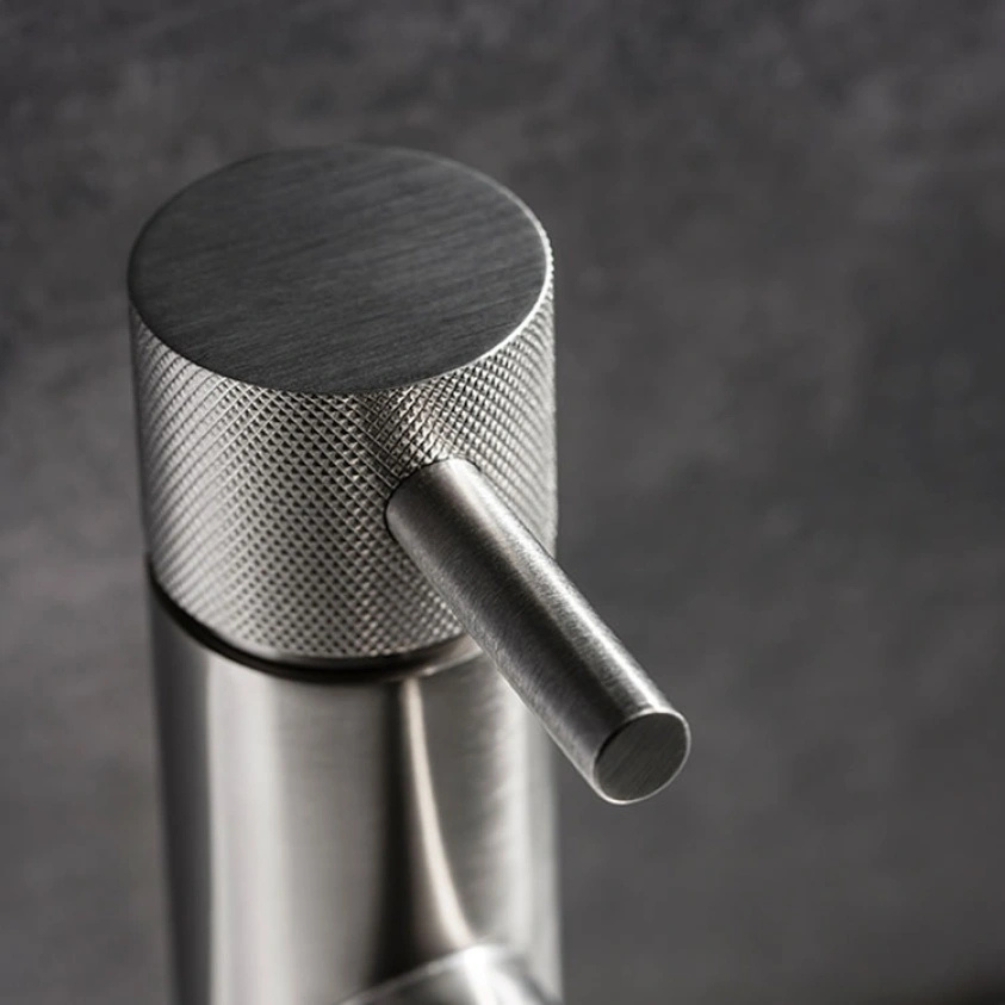 Lifestyle image of Crosswater MPRO Brushed Nickel Knurled Basin Mono Tap