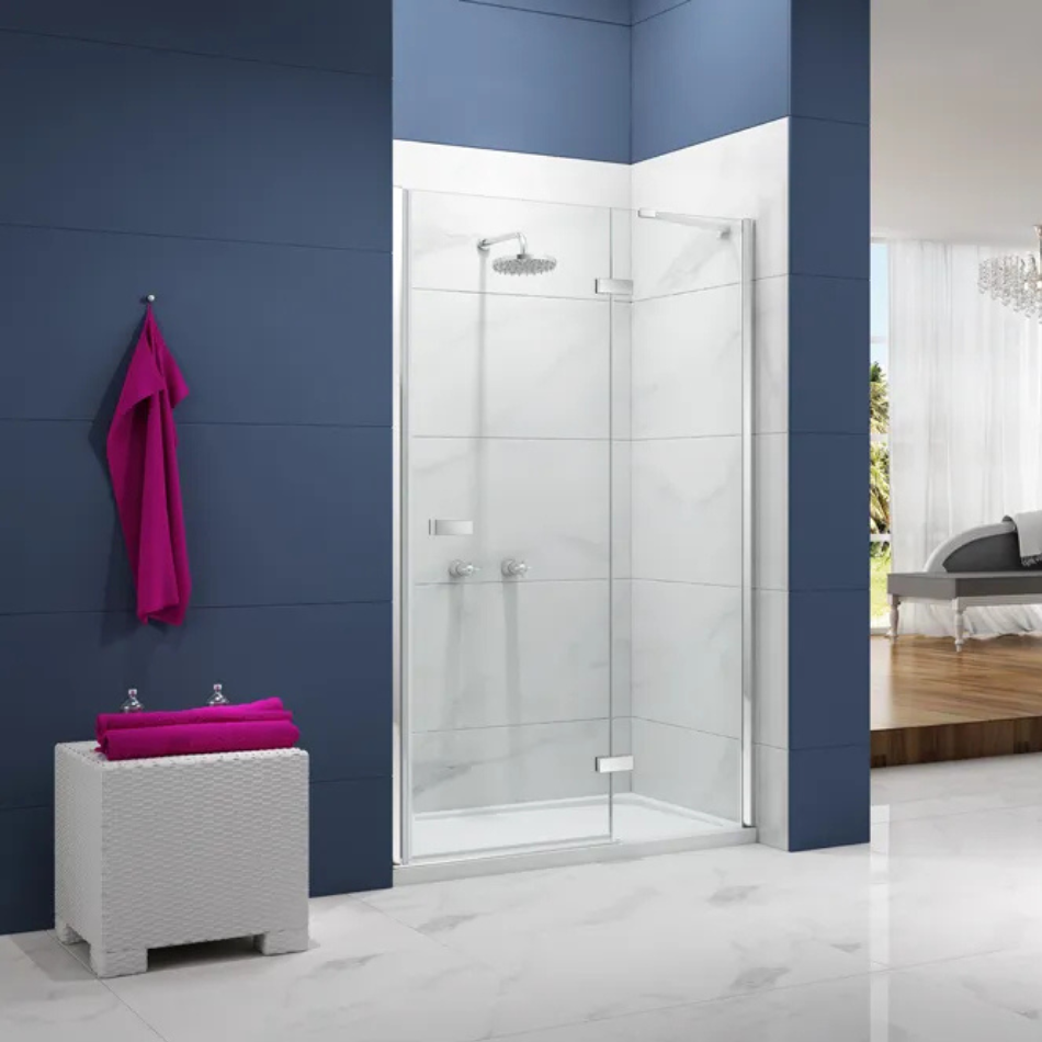 Product Lifestyle image of Ionic by Merlyn Essence 8mm Hinge and Inline Panel Shower Door