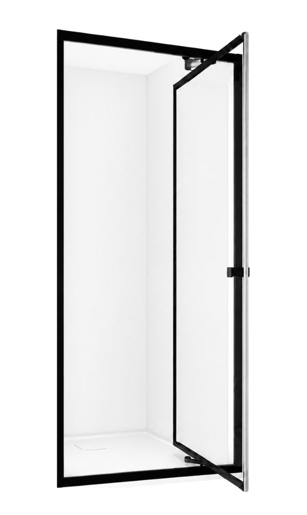 Cut out image of an infold shower door