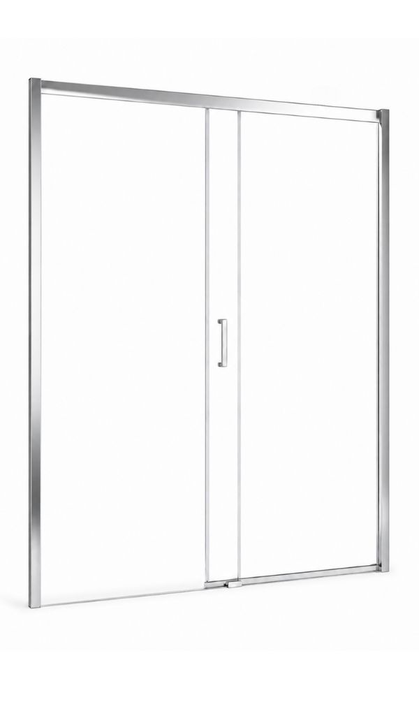 Cut out image of a sliding shower door