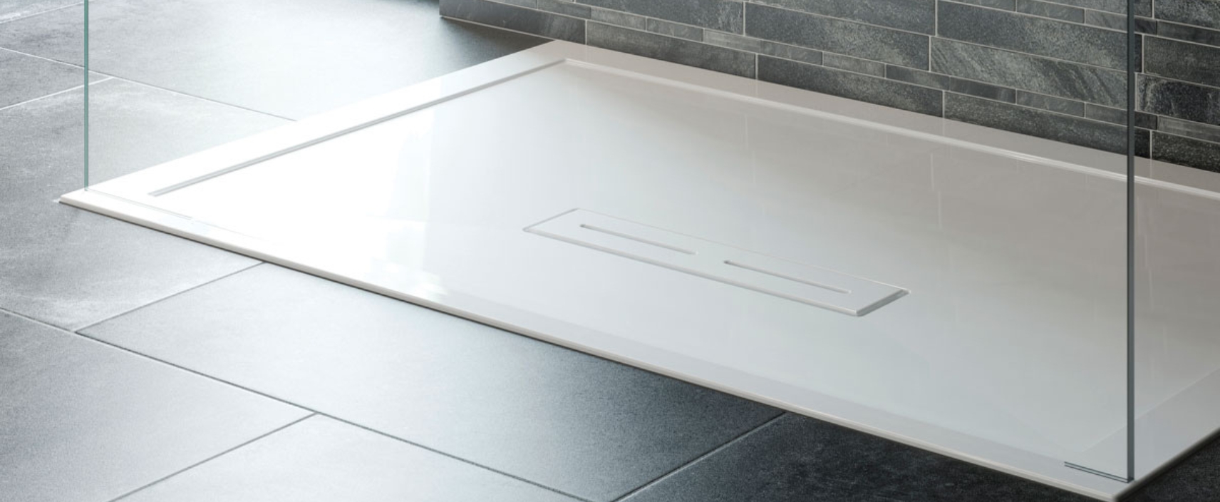 Lifestyle image of the Kudos connect2 Rectangular Shower Tray