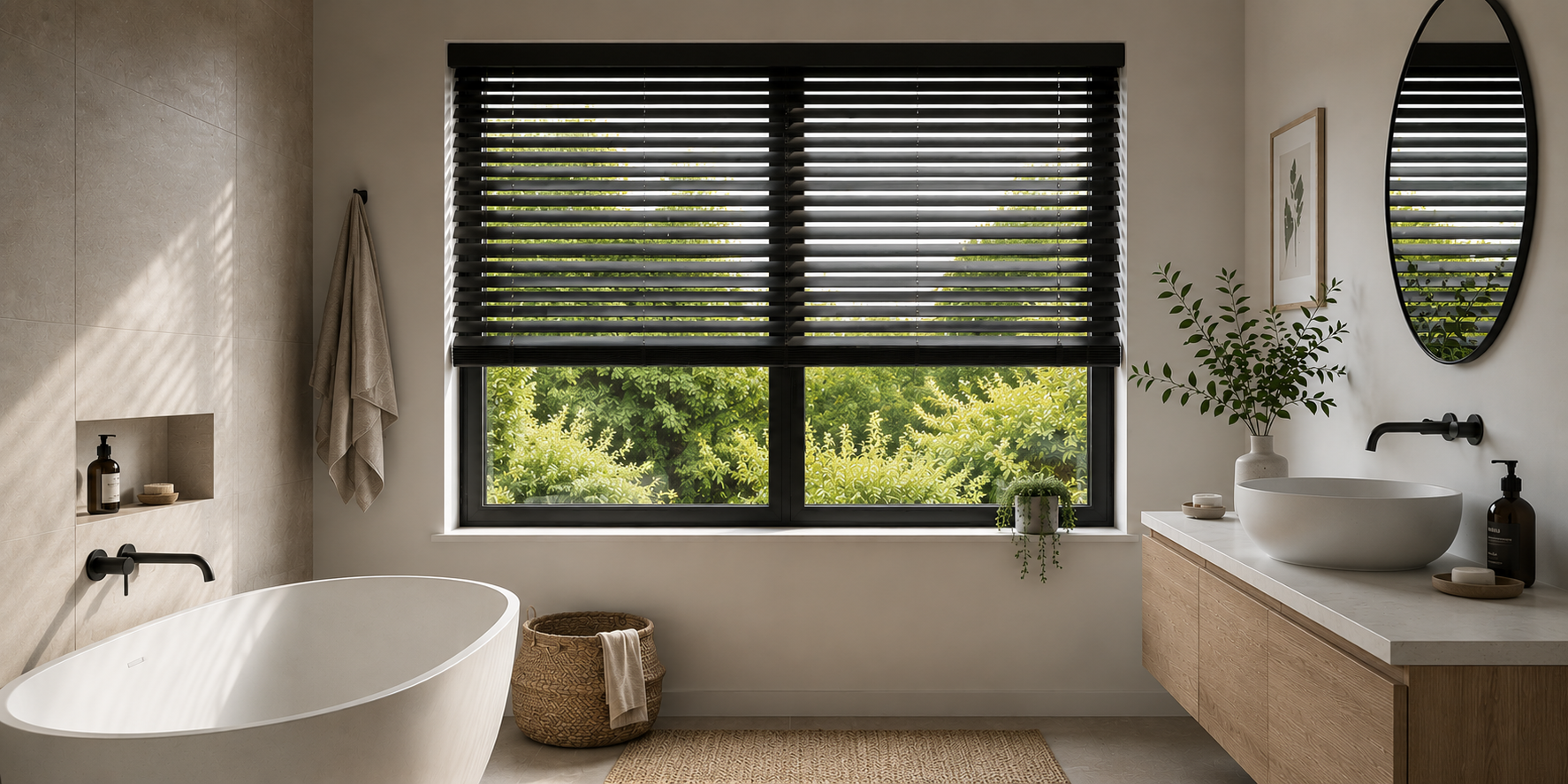 Lifestyle image of internal blinds on the window