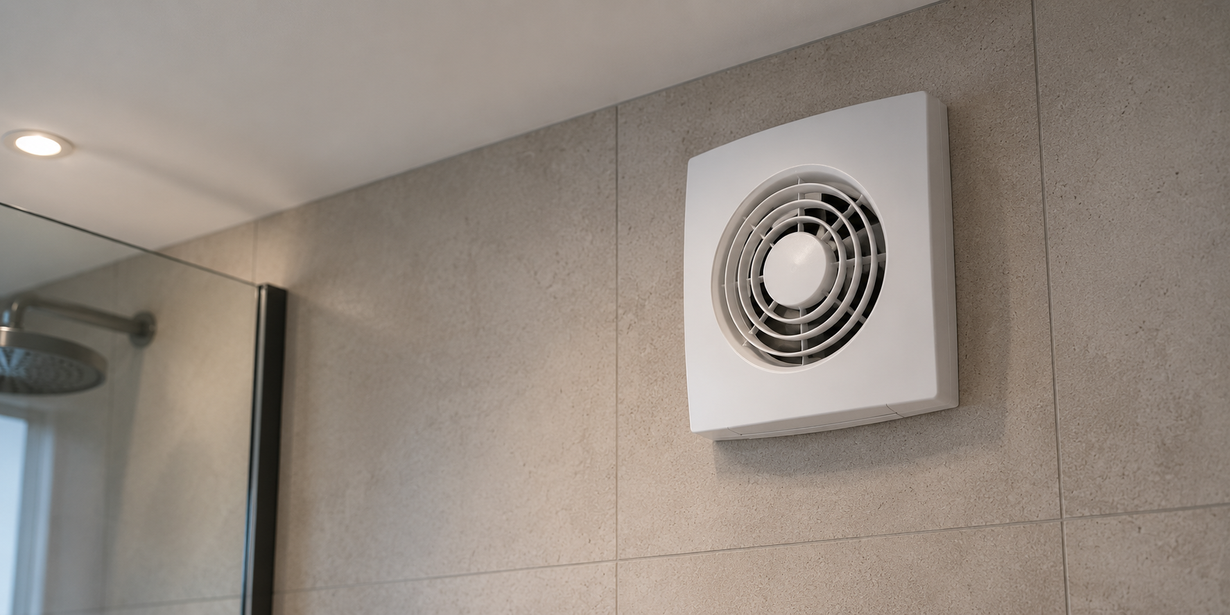 Lifestyle image of a bathroom ventilator fan