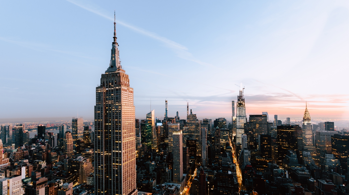 The Manhattan cityscape