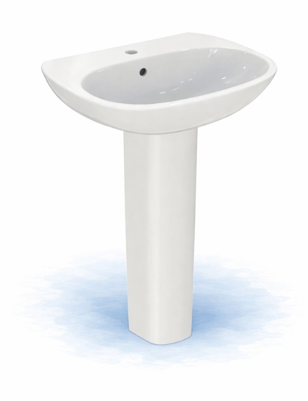 Cut out image of a pedestal basin