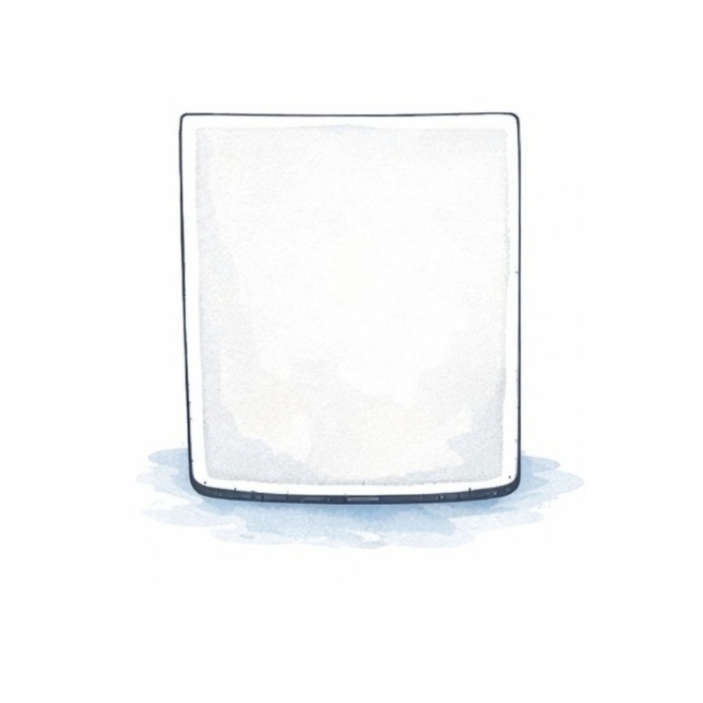 Illustration of a square toilet seat