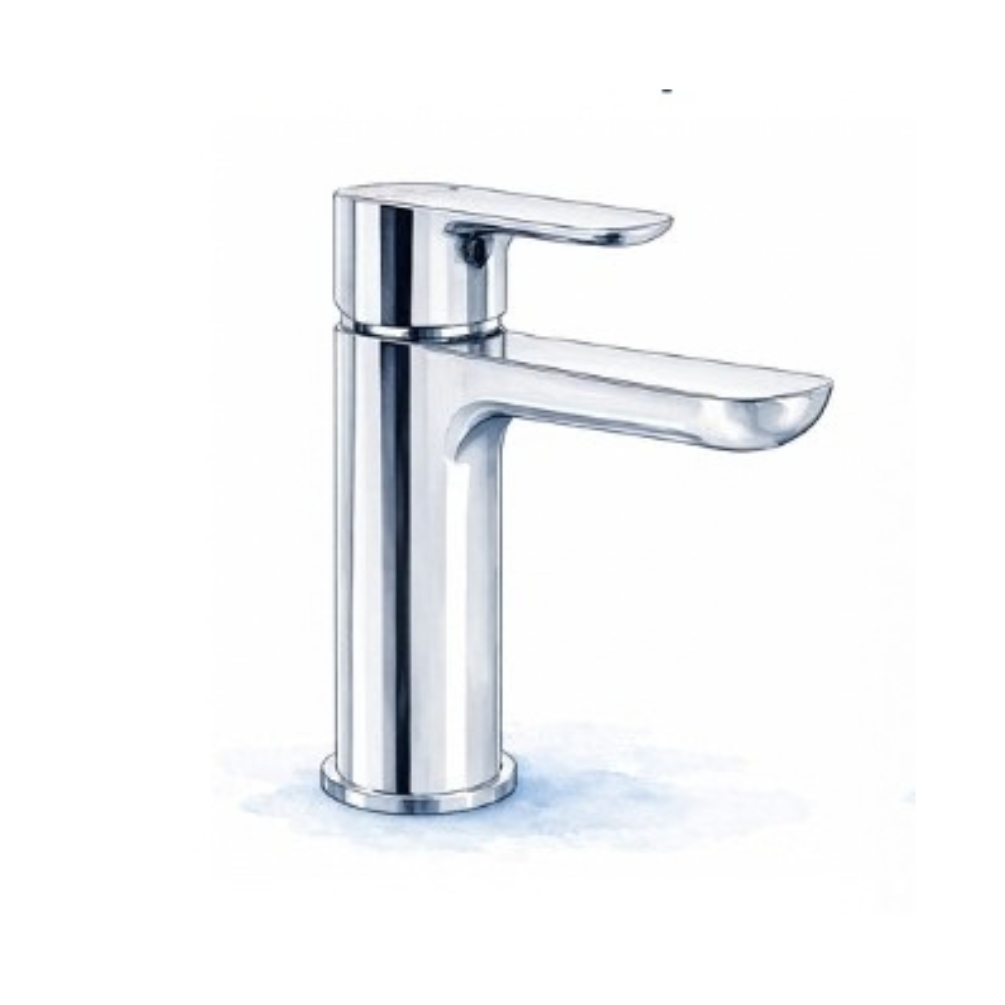 Illustration of a basin mixer tap