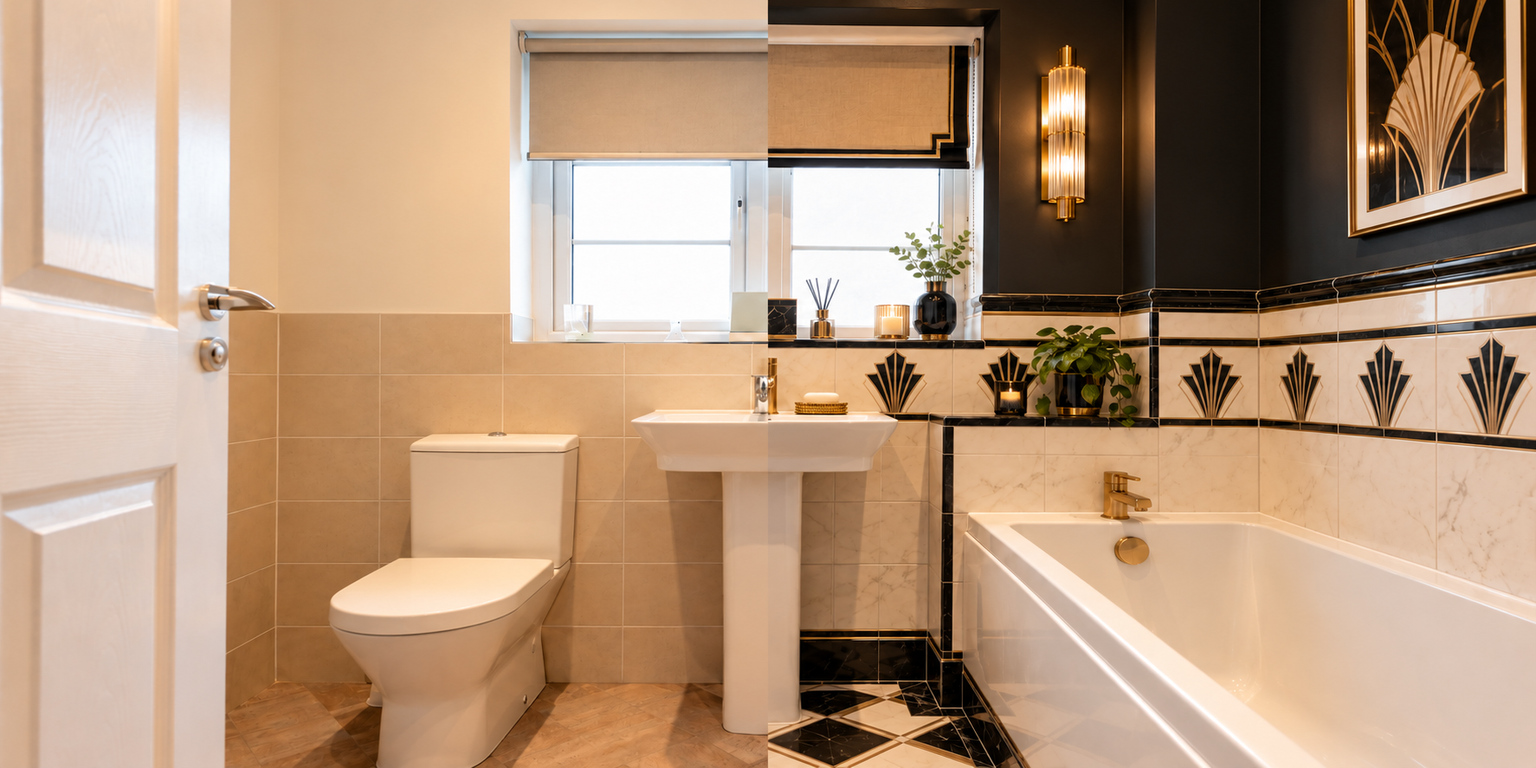AI-generated bathroom design visualisation