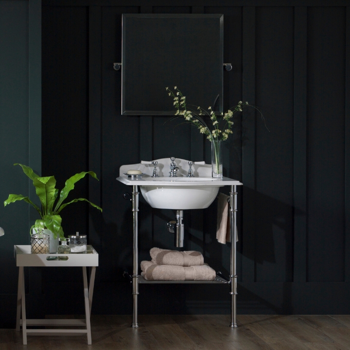 lifestyle image of Victoria + Albert Metallo Washstand & Basin