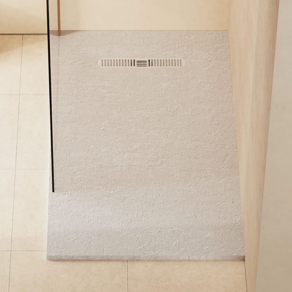 Lifestyle image of Crosswater Vito 1400mm x 800mm Matt White Anti-Slip Rectangular Shower Tray