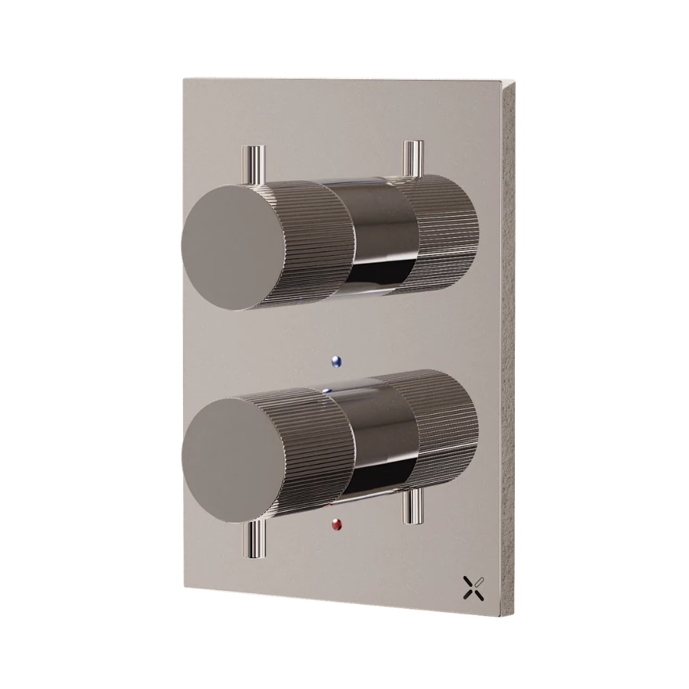 Crosswater Crossbox Chrome  2 Outlet Multi-Flow Trimset Cut Outg