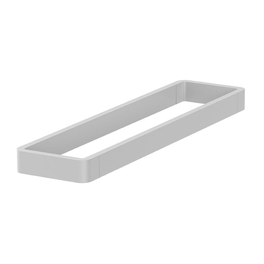 Cut out image of Vado Cameo Muse Matt White Wall Mounted 450mm Towel Bar or Shelf Frame