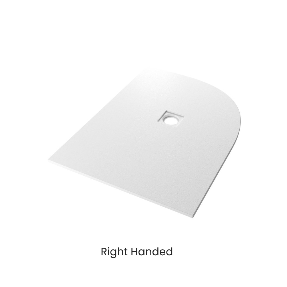 Eastbrook Crossland White 1200mm x 900mm Offset Quadrant Shower Tray Right Handed Cut Out