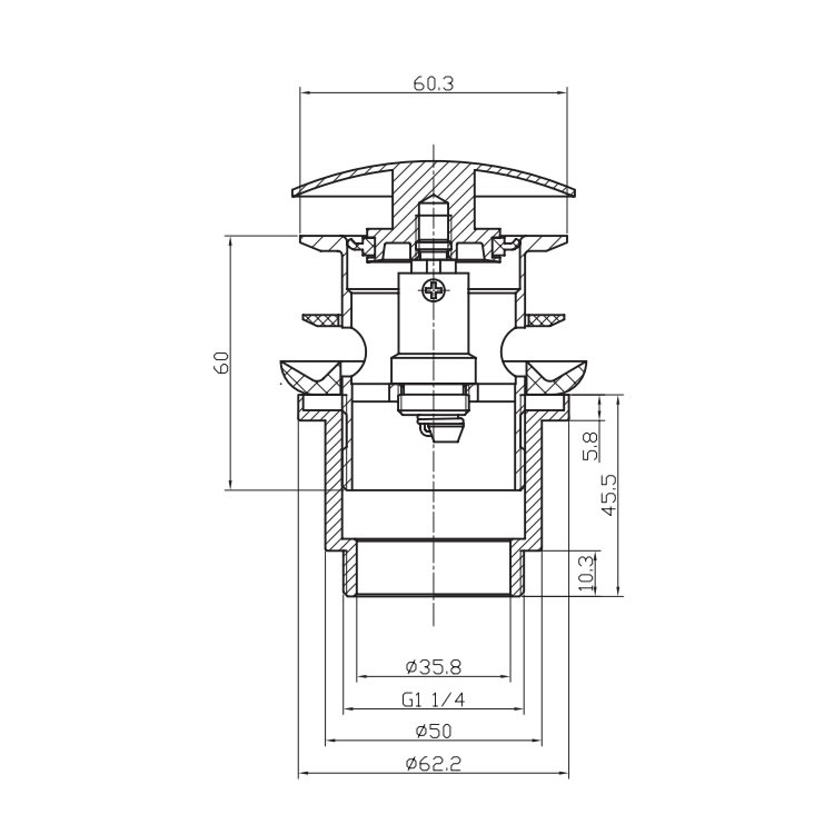 Crosswater Slotted Basin ClickClack Waste Sanctuary Bathrooms