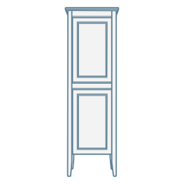 iconography image of a tall bathroom cabinet/tall storage/tall boys