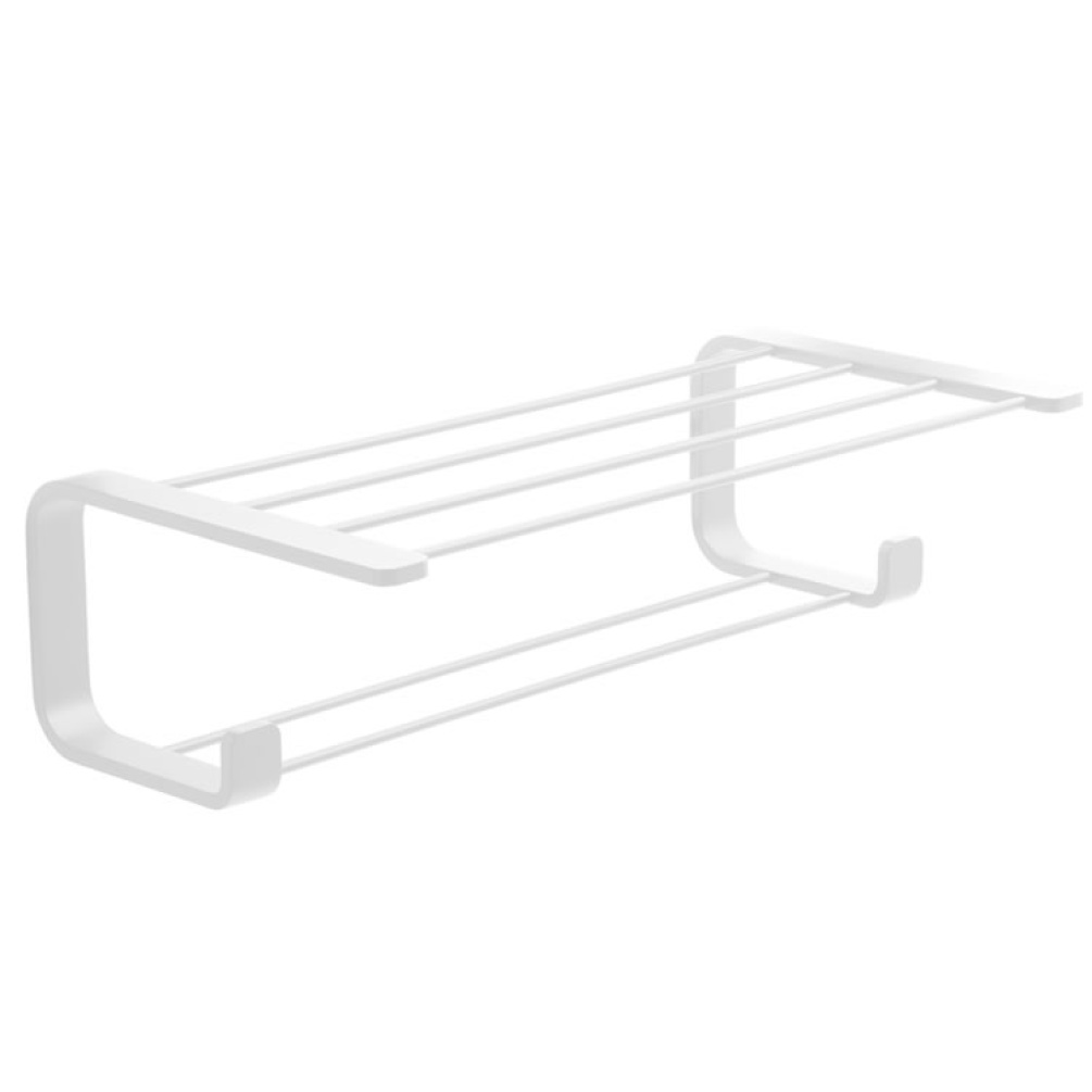 Cutout image of Origins Living Gedy Outline Towel Rack white.