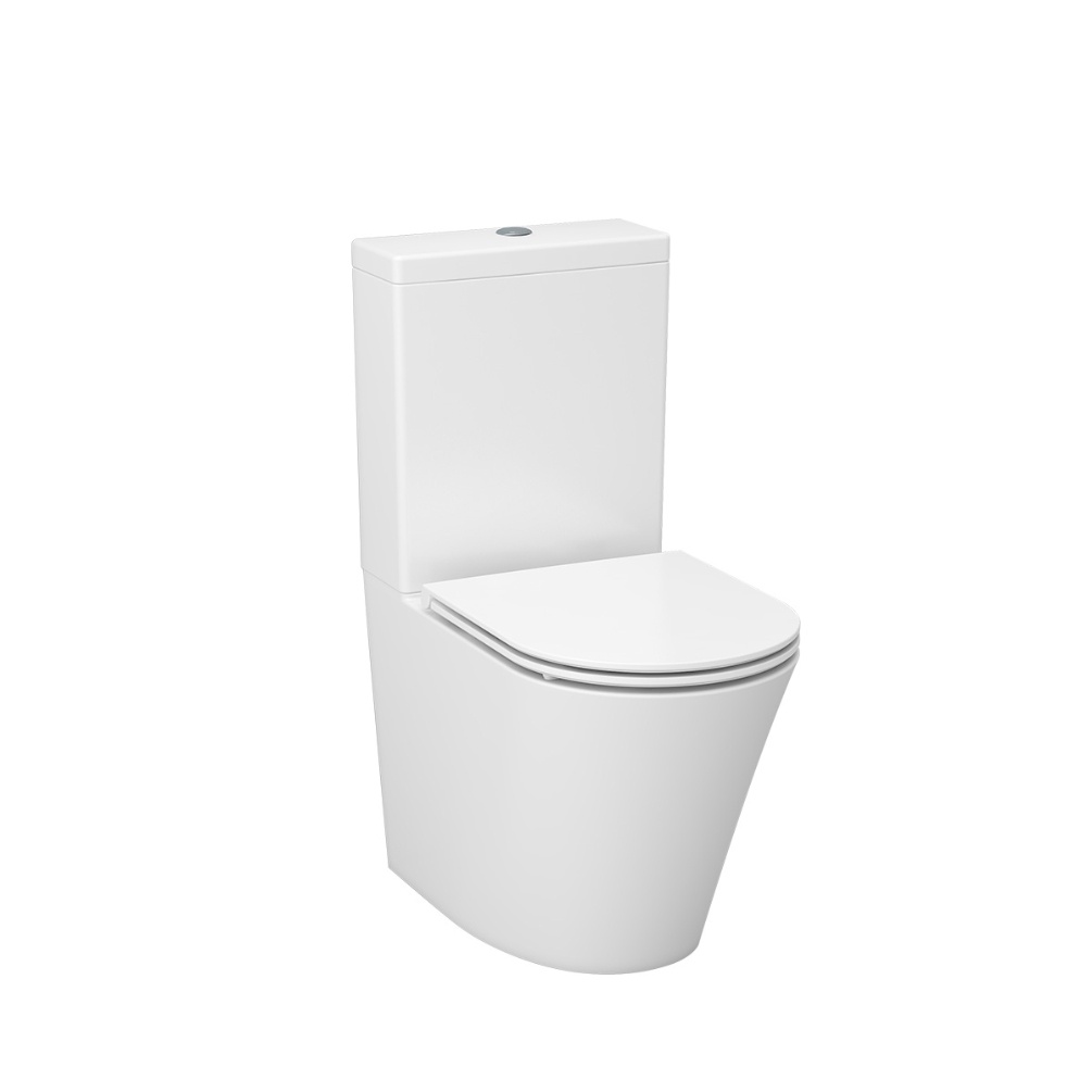 Imex Arco Rimless Open Back Close Coupled Toilet with Sandwich seat