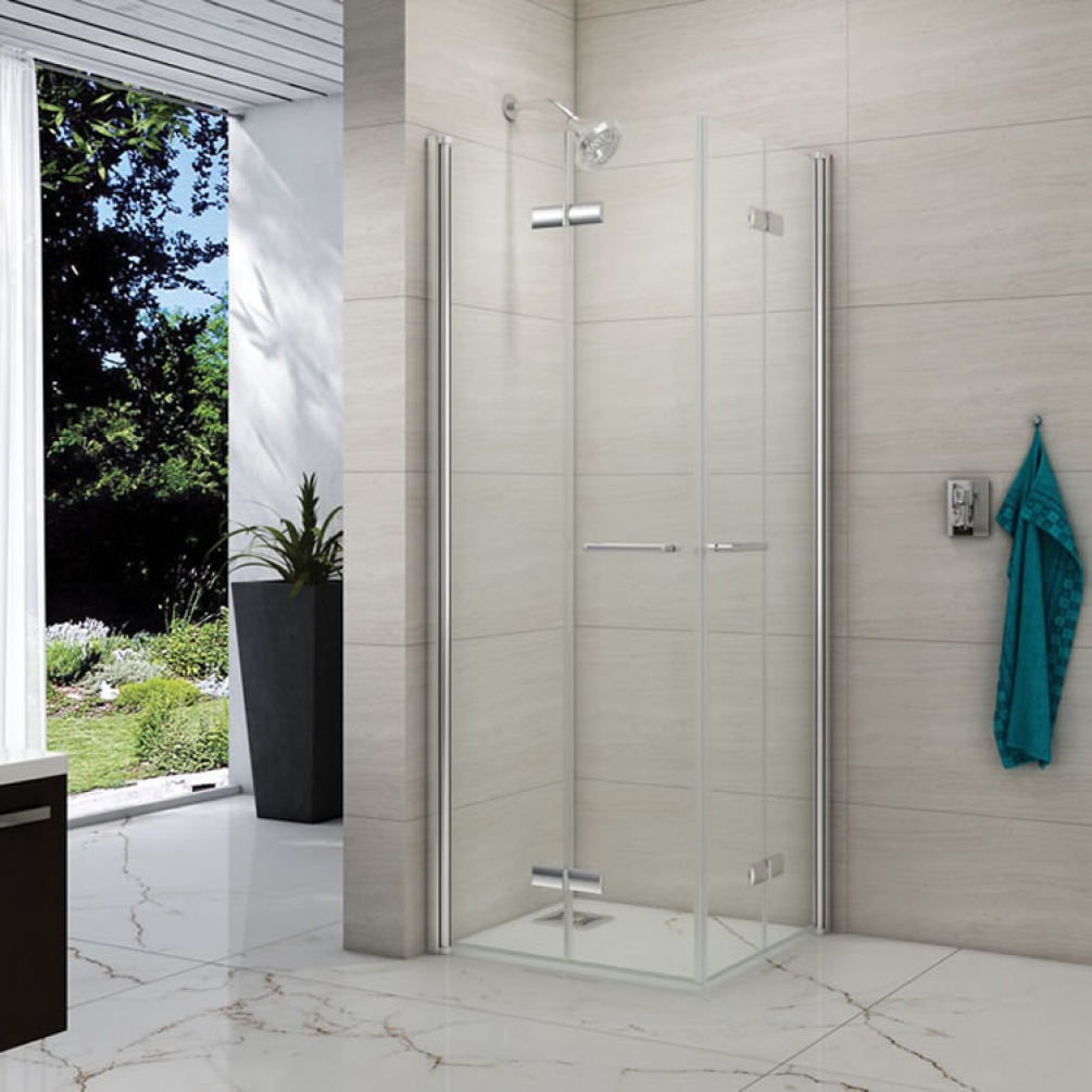 Merlyn 8 Series Double Folding Wetroom Panels - Closed