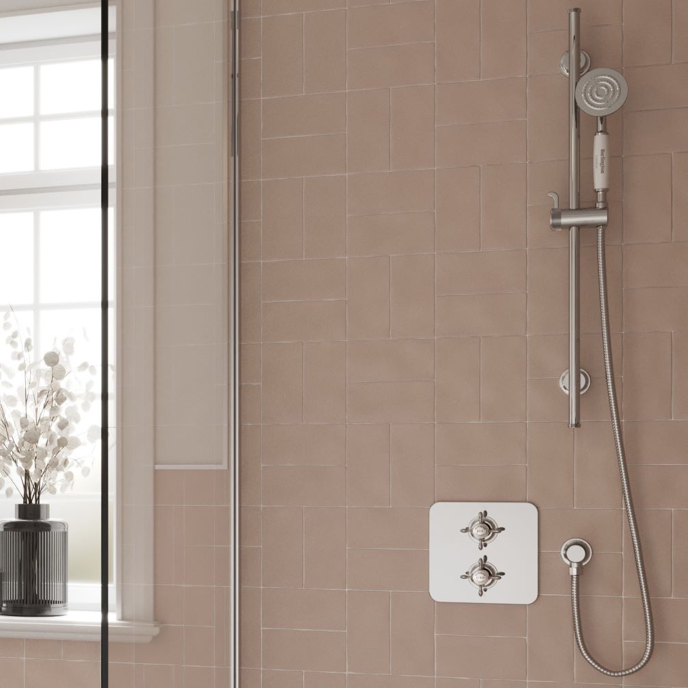 Lifestyle image of Burlington Guild Square Thermostatic Shower Valve & Rail