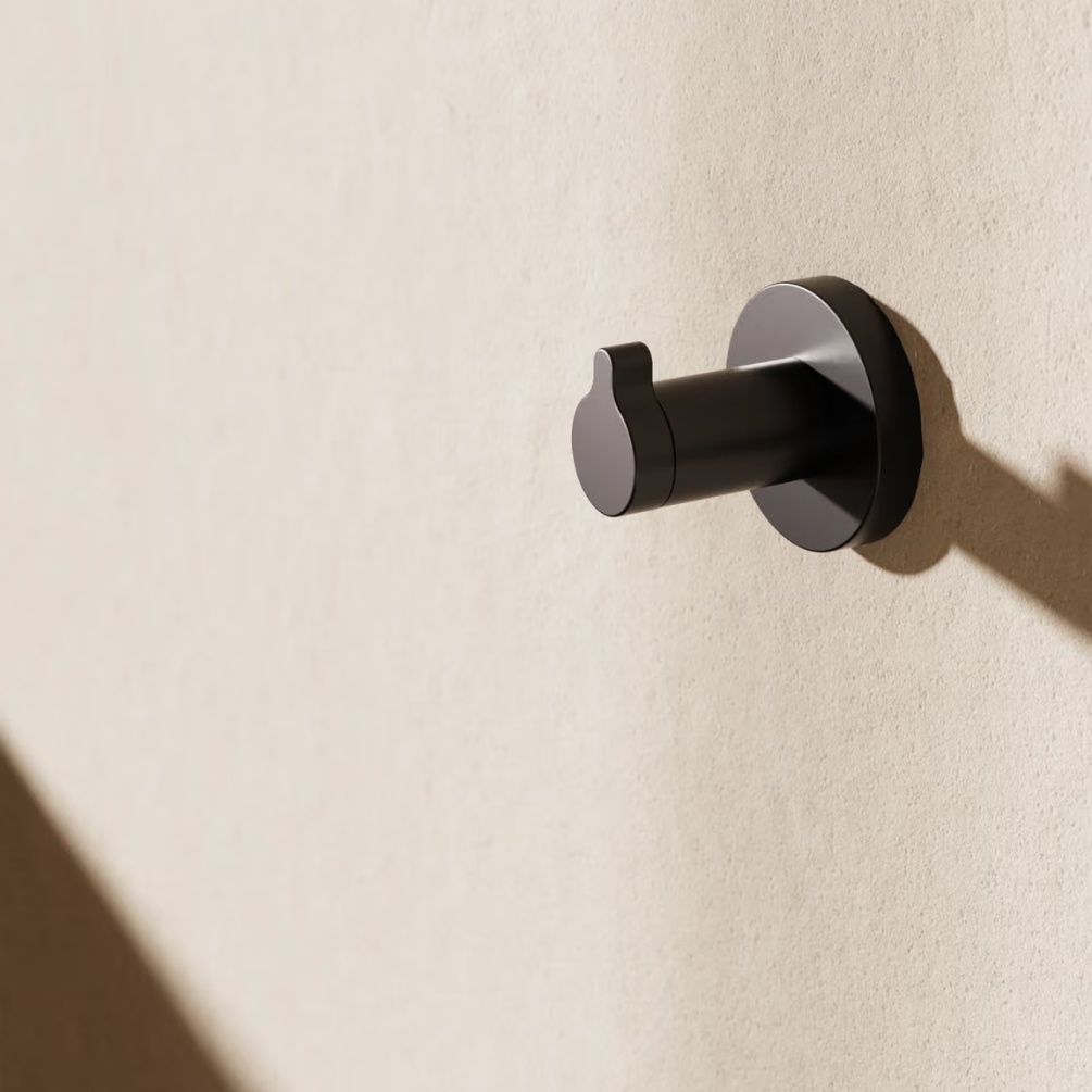 Crosswater Mada Matt Black Robe Hook Lifestyle
