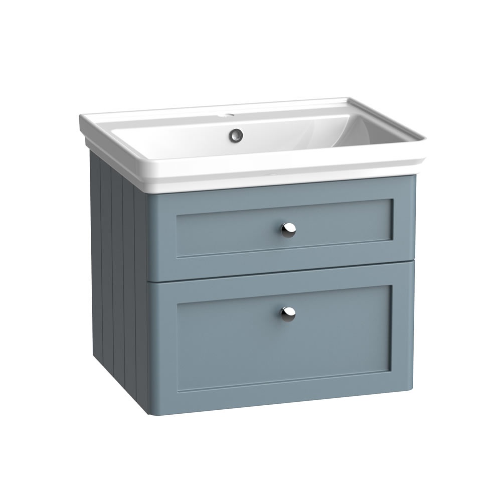 Tavistock Marston 600mm Matt Spruce Wall Mounted Vanity Unit & Basin