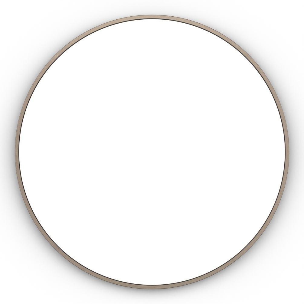 Front facing cut out image of the Origins Living Docklands 600mm x 600m Brushed Bronze Round Mirror DKL-00D060-BZ