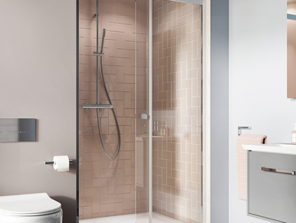 Photo of Crosswater Clear 6 Single Sliding Shower Door in Recess
