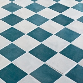 image of ceramic bathroom floor tiles - ca pietra maroc ceramic gloss aquamarine and bianco bathroom floor tiles