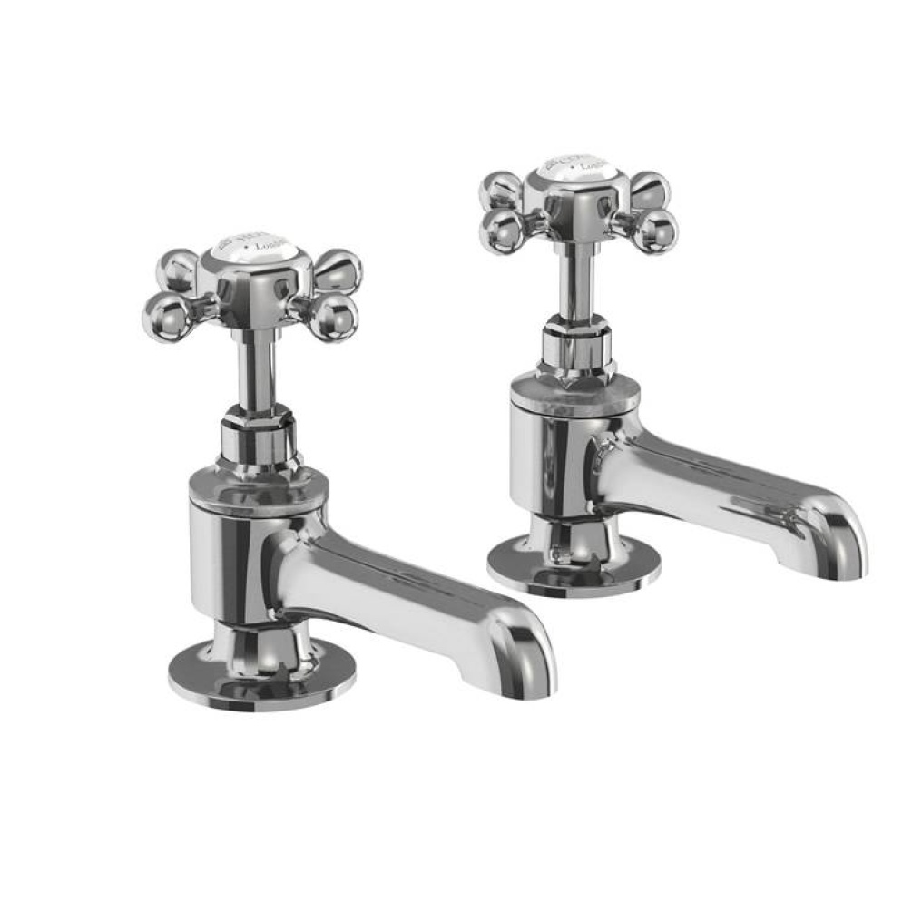 Product Cut out image of the Burlington Stafford Basin Pillar Taps