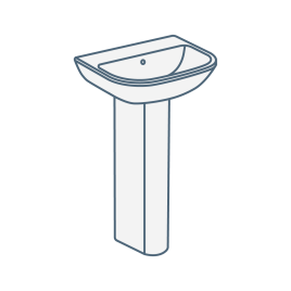 iconography image of a smell pedestal bathroom sink