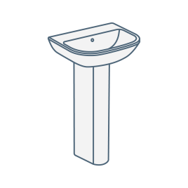 iconography image of a smell pedestal bathroom sink