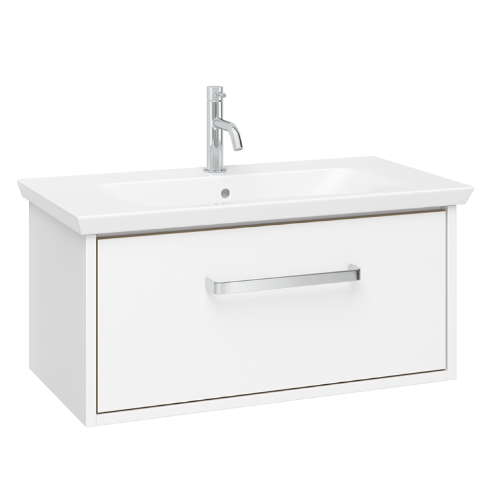 Photo of Crosswater Arena Pure White Gloss 700mm Console Unit & Basin