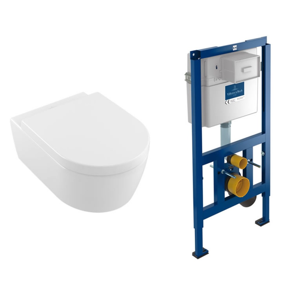 Photo of Villeroy & Boch Avento Wall Hung WC & 985mm Dual Flush Frame