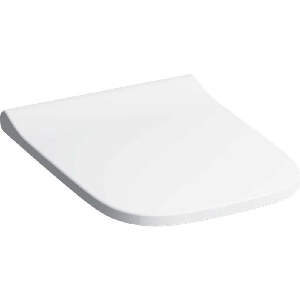 Product cut out image of Geberit Smyle Square QuickRelease Detachable Soft Close Wrapover Seat - 500.687.01.1