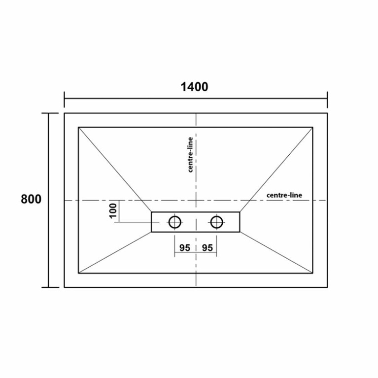 Kudos Connect 2 1400x800 Shower Tray Sanctuary Bathrooms