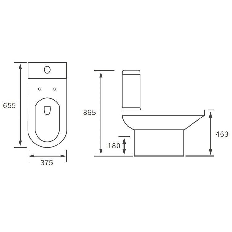 Globe Comfort Height Close Coupled WC Sanctuary Bathrooms