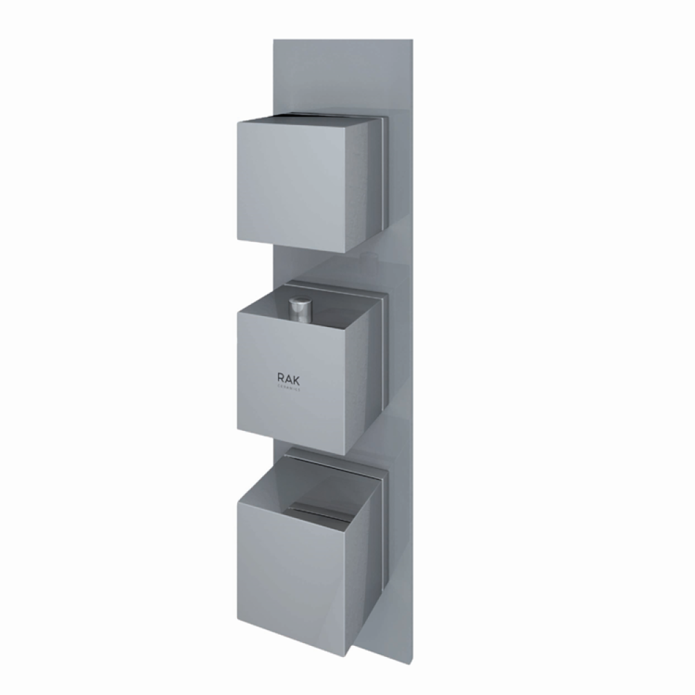 Photo of RAK Feeling Square Dual Shower Valve in Grey