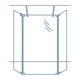 iconography image of a wetroom shower screen enclosure