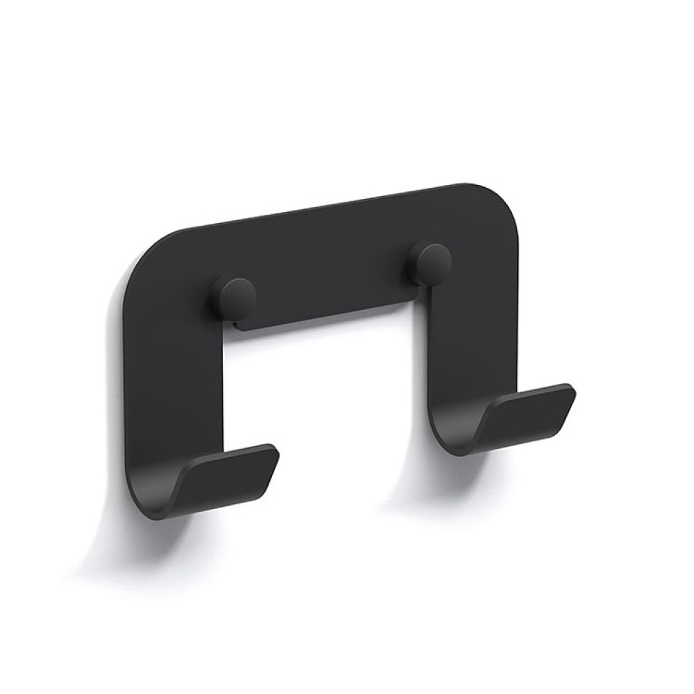 Cutout image of Origins Living Sonia Quick Double Hook Black.
