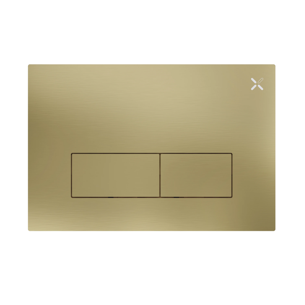 Crosswater MPRO Stainless Steel Brushed Brass Dual Flush Plate