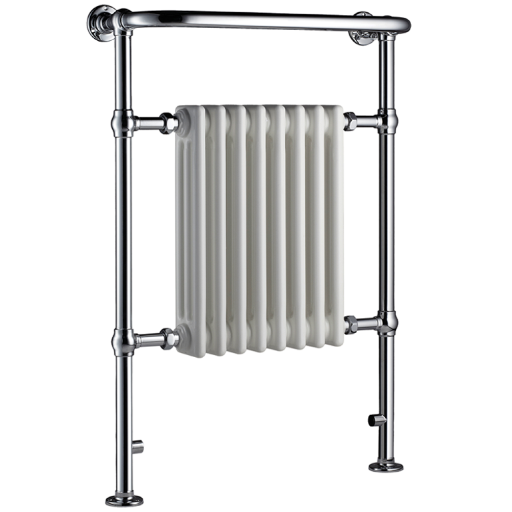 Close up product cut out image of the Radox Taurus Columbine 965mm x 665mm White & Chrome Electric Radiator