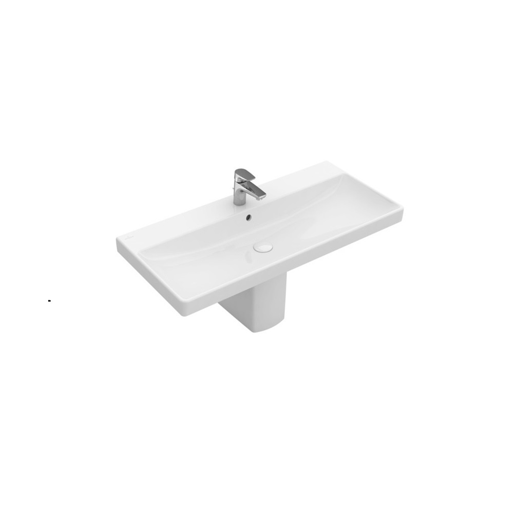 product cut out image of Villeroy and Boch Avento 1TH 1000mm Vanity Basin with Semi Pedestal 4156A501