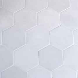 image of porcelain bathroom floor tiles - ca pietra medina hexagon latte porcelain matt finish bathroom floor tiles
