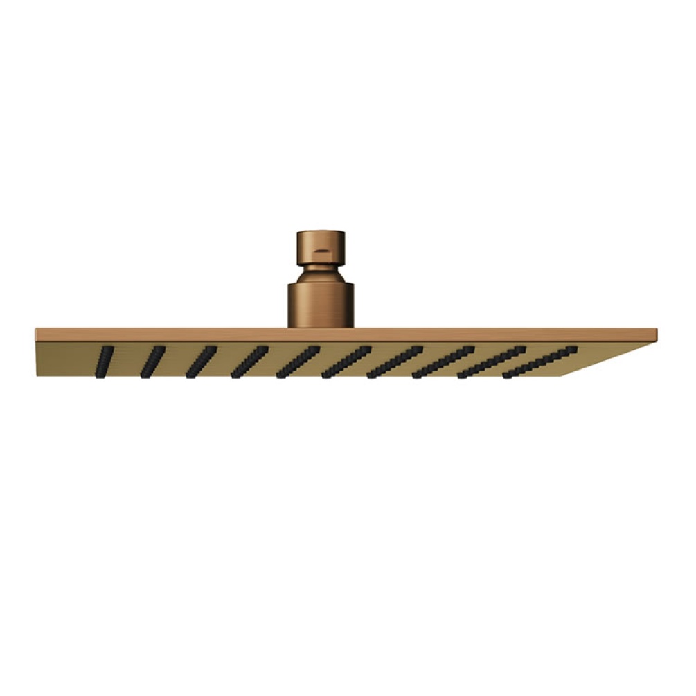 Product Cut out image of the Abacus Emotion Brushed Bronze Square Fixed Shower Head
