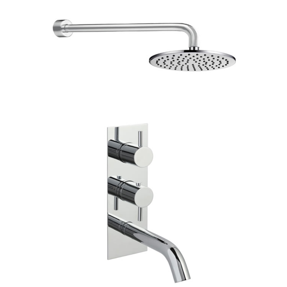 JTP Florence Thermostatic Bath Shower Valve With Head & Arm