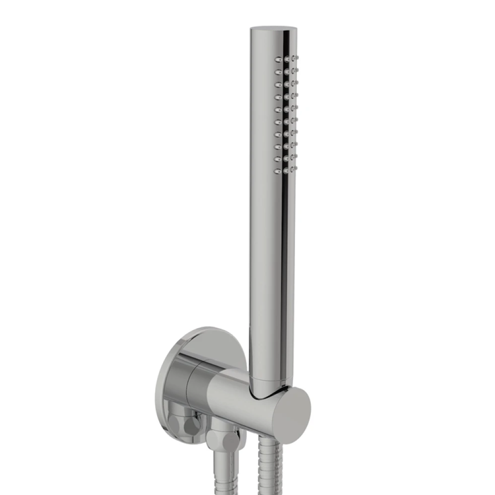Photo of JTP Inox Brushed Stainless Steel Handset & Wall Outlet Cutout
