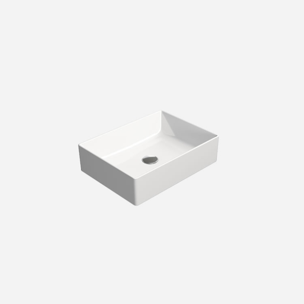 Photo of GSI Kube X 50 Rectangular Countertop Basin Angled View