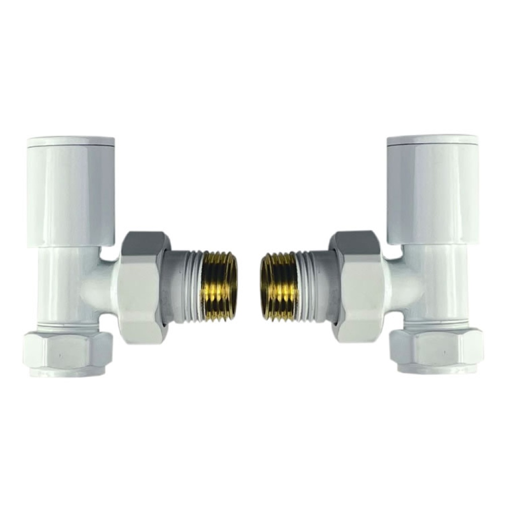 Cutout image of Radox Circulus White Angled Valves