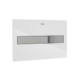 Product cut out image of the Roca Duplo One PL2 Polished Stainless Steel Dual Flush Plate